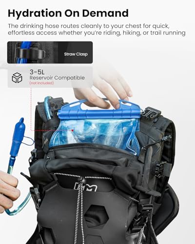 ILM Motorcycle Adventure Backpack Dirt Bike Portable Waterproof Bag for Men Women Dual Sport ATV Hiking BP02