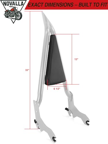 33” Tall Detachable Sissy Bar Backrest Pad Fit For Harley Davidson Softail Harley, Softail Models 2018-2025 Low Rider FXLR FXRST FXLRS FXLRST FLSB (C) - color: C