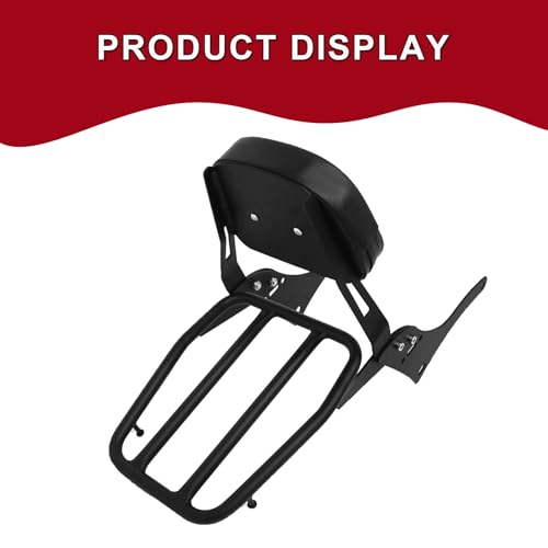 Worldmotop Motorcycle Sissy Bar Backrest Rear Passenger Seat for Honda CMX 500 Rebel CMX 300 CMX500 2017-2022 Detachable Backrest Pad (A)