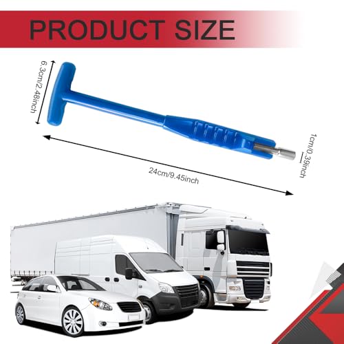 Car Tire Valve Stem Puller, Valve Stem Removal Tool, No Scratch High Tensile Strength Valves Lever Tool, Auto Tire Repair Replacement Accessories Fit for Most SUV Motorcycle Truck (Blue)