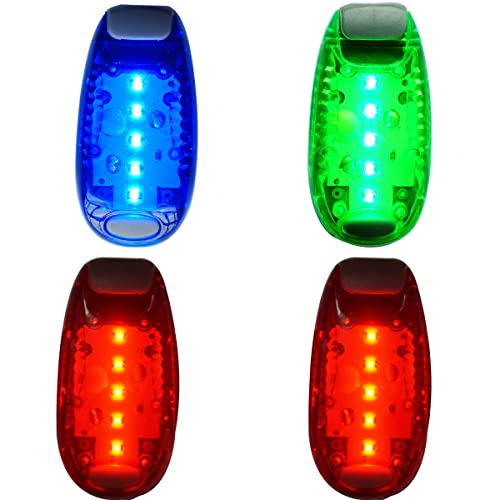 Bicycle Tail Light, LED Safety Light (4 Pack) Bike Rear Light LED | Clip On Strobe/Running Lights for Runners, Dogs, Bike, Walking | High Visibility Accessories for Your Reflective Gear, Bicycle etc.