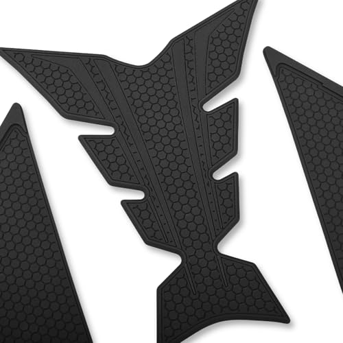 Motorcycle Tank Grip Protector Pads, Anti-Slip Honeycomb Design, Compatible with Suitable for Kawasaki Z900 2017-2025 (black) - color: black