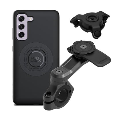 Quad Lock Motorcycle Handlebar Mount PRO Kit with Vibration Dampener and MAG Phone Case for Galaxy S21 FE - size: Galaxy S21 FE