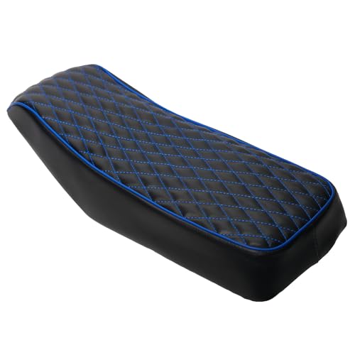 JMCHstore Blue Diamond Stitch Retro Mini bike Seat Cover for Monster Mega Moto MMB80 80cc MMB105 105cc, For Coleman Realtree RB100 RT100 Mini Bike Cushion Replacement parts - color: Blue