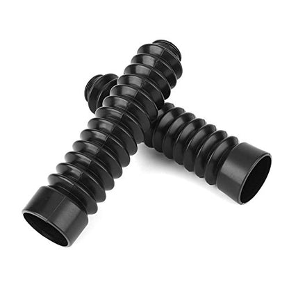 Motorcycle Fork Dust Boots, Rubber Protective Covers Set of 2 for 35mm Fork Tubes, Universal Fit for Off-Road and Street Bikes