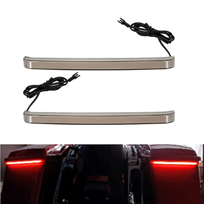 LED Saddlebag Lights Fit for Harley Touring Road Glide Street Glide Electra Glide 2014–2024 Running Brake Tail Turn Signal Lamp Sequential Rear Strip - color: Beige Lens