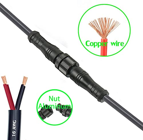 2pin Waterproof Connector,IP68 16WAG Y Shape 1 Male-Divided-2 Female Spillter Connector,LED Extension Cable for Car,Boat,Indoor/Outdoor LED Strip Lights. - size: Y Shape connector
