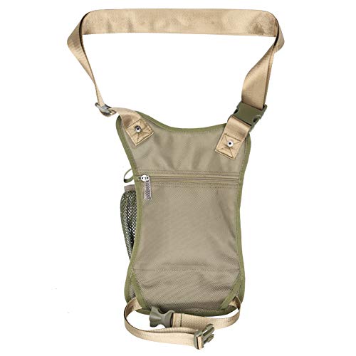 Larswon Thigh Pouch Bag - Tactical Waist Pack Bag for Motorcycle, Waterproof Green - color: Army Green