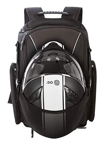 OG Original Motorcycle Backpack GO Black Waterproof, 20L, Motorbike Helmet Strap, Helmet Bag, Cycling Bag, Man, Laptop, Reflective - style: Go
