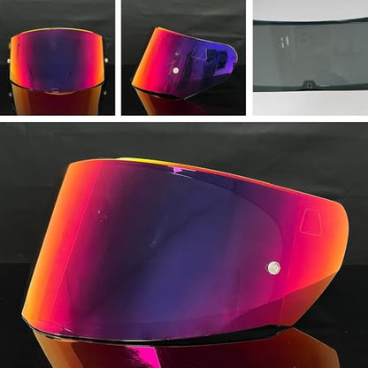 Assault Helmet Visor,Motorcycle Helmet Shield Replacement UV Protection Windshield Compatible With Assault,Stream,Rapid,Storm,FF320,FF328,FF353,FF800 (Revo Rose Red) - color: Revo Rose Red
