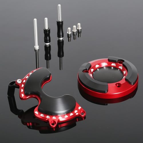 Monkey125 Left Right Engine Cover Protector Slider Compatible with Monkey 125 Super Cub C125 2018-2021 3D CNC Motorcycle Accessories Engine Crankcase Guard (Red) - color: Red2