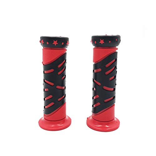 WATERCRAFTS Star Gel Style Grip RED Compatible with ATV Quad WATERCRAFT BOMBARDIER Jet SKI Recon Rincon Kawasaki Brute Force Prairie Bruin Grizzly Kodiak(7/8" Both Side) - color: D