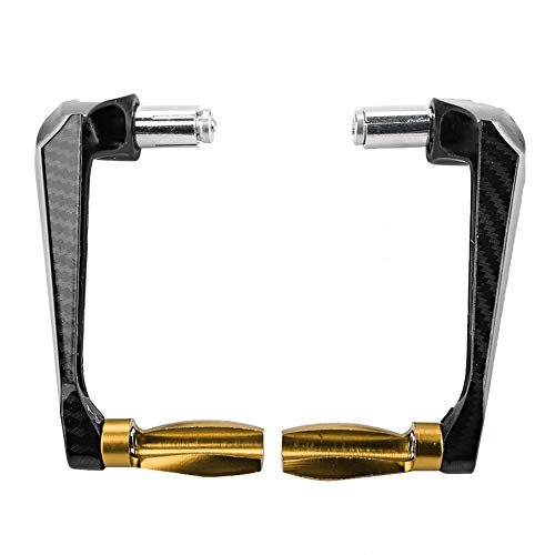 7/8inch Universal 22MM CNC Handlebar Brake Clutch Lever Hand Guard Protector for Motorcycle (Gold)
