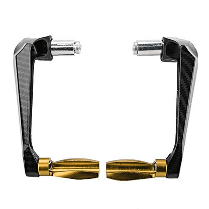 7/8inch Universal 22MM CNC Handlebar Brake Clutch Lever Hand Guard Protector for Motorcycle (Gold)
