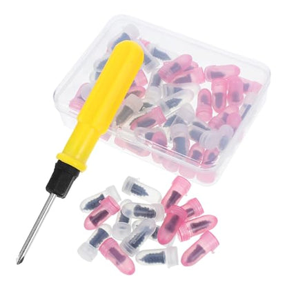 Amosfun Car Puncture Repair Kit 60 Pcs Vacuum Tire Repair Screws with Screwdriver for Quick Self-Service of Tubeless Tires on Car Motorcycle ATV Truck