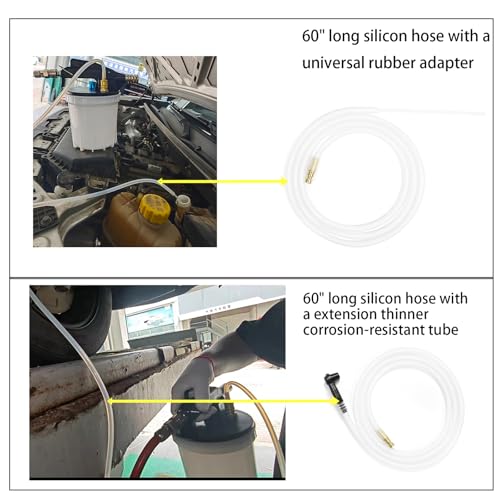 2L Vacuum Brake Bleeder - Vacuum Brake Bleeder Kit with Brake Fluid Extractor and 1L Refilling Bottle with Adapters