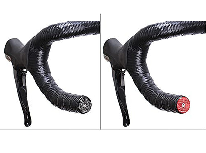 Handlebar Grip End Caps Bike Bar End Plugs for Most Bicycle, Mountain Bike, Road Bike, MTB, BMX, Two Color Options, 2 PCS/Pack - color: Red