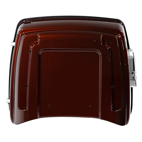 13.7" King Trunk W/Latch Key Fit For Harley Touring 2014-2025 CVO Road King Road Glide Street Glide Electra Glide Ultra Limited Pack - color: Auburn Sunglo & Black Hole With Rich Bourbon