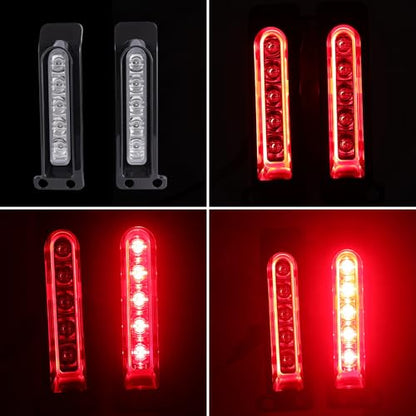 LED Filler Panel Lights Rear Fender Light Turn Signals Lamp Brake Tail Lights Fit for Harley Touring Electra Glide Ultra Limited Road King Road Glide 2014-2024(Black Housing Transparent Lens) - color: Black Housing Transparent Lens