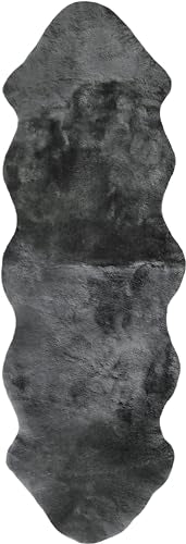 Natural Sheepskin for Bed Sores and Skin Irritation | Auckland 100% Real Medical Sheepskins with Non-Slip Back for Pain Relief and Discomfort, Wool Seat Pad, Charcoal Grey, 24 in. x 72 in - color: Charcoal Grey, size: 24x72 Inch (Pack of 1)