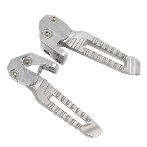 Mokuo Motorcycle Floding Footpegs Compatible with Zuma 2022 2023,Chinese Scooter Tank 125 150cc 9th Generation - color: Silver