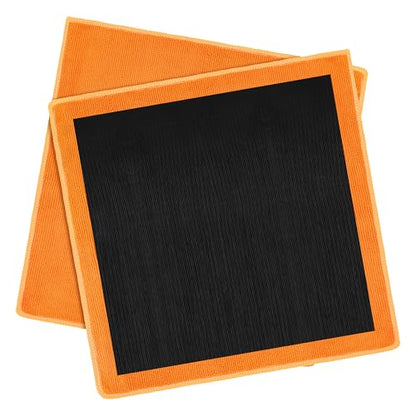 2PCS Clay Towel Auto Detailing, Clay Bar Towel Cloth Auto Detailing for Car (12 x 12 in) (Orange) - color: Orange