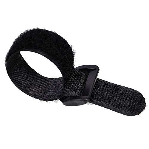 Fastening Hook and Loop Cable Straps,10Pack Black Self-Adhesive Cable Ties,Nylon Securing Straps with Buckles,Adjustable and Reusable Cinch Straps for Cords Organized and Tidy(1" x 20") - size: 1" x 20"
