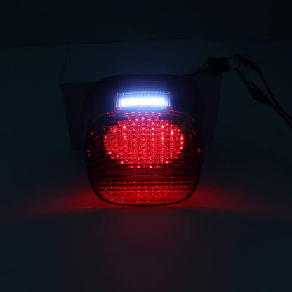 Eagle Lights 8900TL5-R-ST Red Flashing Strobe LED Tail Brake Light Kit Compatible With Harley Davidson Low Rider ST Motorcycles - color: Red Strobing