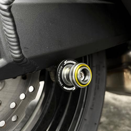 Compatible with Motorcycle S1000RR S1000R S1000XR S 1000RR 1000R 1000XR 2008-2023 2024 2025 2026 Front Wheel Axle Crash Protector Pad Rear Swingarm Spools Slider Stand Accessories (Gold) - color: Gold
