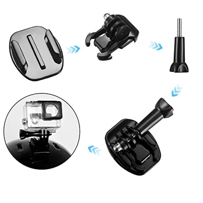 18 Set Helmet Adhesive Sticky Mount, Compatible with GoPro Hero 10/9/8/7, Fusion, 6/5/4, Session, Action Camera