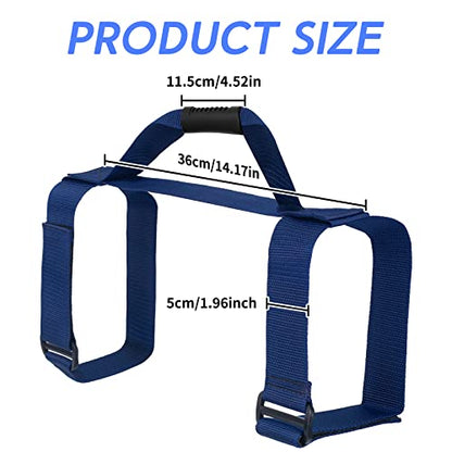 Dive Tank Carrier, Heavy Duty Webbing Scuba Air Tank Band Adjustable Cylinder Holder Carrying Strap with Comfort Handle - color: Blue