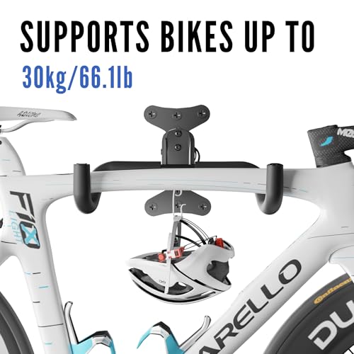 Bicycle Wall Mount Bike Rack Garage Wall Mount Bike Hooks Garage Bike Storage Rack for Indoor Home Horizontal Bicycle Wall Hanger Heavy Duty Metal Bike Holder for Road Mountain Hybrid Bikes 2 Pack - size: Two-Piece Set