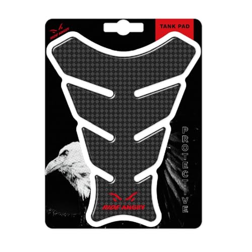 Ride Angry Premium Motorcycle Tank Pad (Carbon, Small) - color: Carbon, size: Small