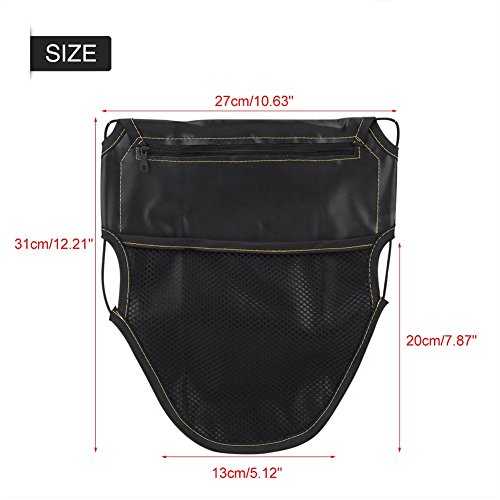 KIMISS Motorcycle Under Seat Bag, PU Leather Motorcycle Scooter Under Seat Storage Pouch Bag Organizer