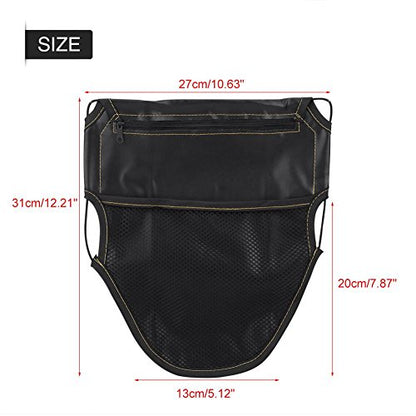 KIMISS Motorcycle Under Seat Bag, PU Leather Motorcycle Scooter Under Seat Storage Pouch Bag Organizer