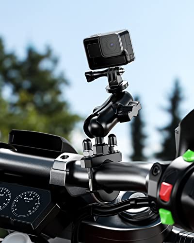 BRCOVAN 1'' Ball Handlebar U-Bolt Mount, Fit Rails Diameter 0.5'' to 1.26'' | 2 Pack, Compatible with RAM Mounts B Size 1 inch Ball Double Socket Arm & Bike Motorcycle Phone Holder