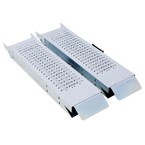 63" L Folding Steel Loading Ramps 950 lbs Capacity (Pack of 2), Heavy Duty Galvanized Ramps with Safety Straps & Gloves, Portable Non-Slip Ramps for ATV, Motorcycle, Lawn Mower, Tractor