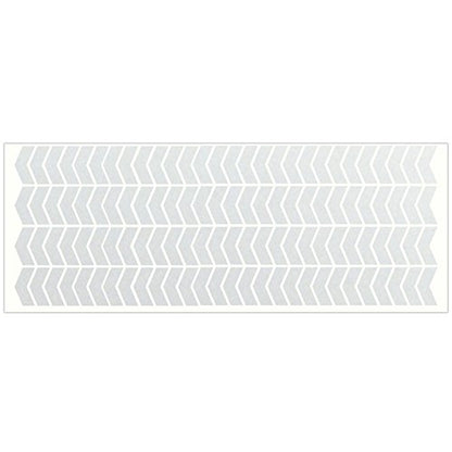 LiteMark Reflective White Chevron Shapes Sticker Decals for Helmets, Bicycles, Strollers, Wheelchairs and More - color: White