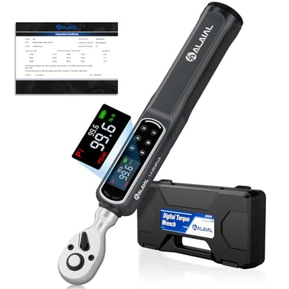 3/8" Digital Torque Wrench 1.5-99.6Ft.Lb/2-135Nm, ±2% Accuracy Electronic Torque Wrench with LED Display, Buzzer & Vibration Alert for Automotive, Car, Motorcycle, Bike Repair, Mechanics, DIY - size: 1.5-99.6Ft.Lb/2-135Nm-3/8"