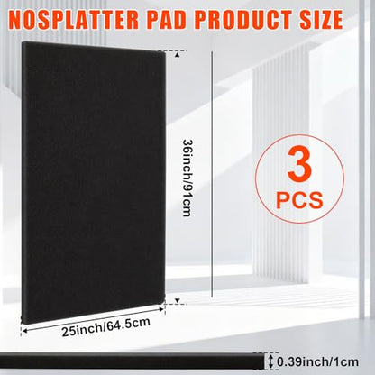 3 Pack Oil Drip Pan for Under Car(35.4 x 24 x 1.6 Inch) Flexible Oil Trays with Felt Mat, Large Leak-Proof Drip Pan for Car Oil Changes, Engine Maintenance, Pet Cleaning, and Home Appliance Repair