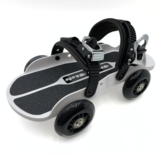 Strap-On Roller Skates for Adults - Use Your Own Shoes - Adjustable Straps - 80mm PU Wheels for Indoor/Outdoor Riding - Lightweight Recreational Skates - color: Black
