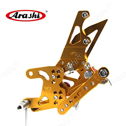 Arashi Version 2.0 Adjustable Rearsets for Honda CBR1000RR 2008-2011, Gold - color: Gold, size: CBR1000RR 2008-2011