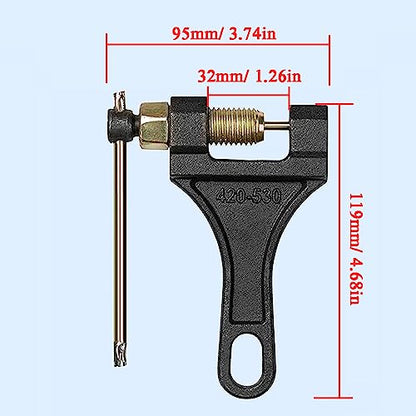 Chain Breaker #420 428 520 525 528 530 for Motorcycle Bicycle Dirt Pit Bike ATV Quad Go Kart Scooter Chain Break