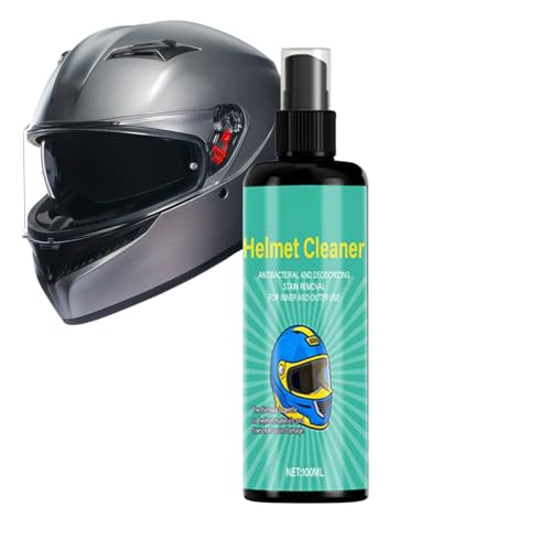 Motorcycle Helmet And Visor Cleaner, With Odor Elimination Formula, 50ml, Helmet Cleaning Spray, Quick Headgear Shine Spray, Stubborn Grime Removal, For Outdoor Activities, Commuting, Road, Long Rides