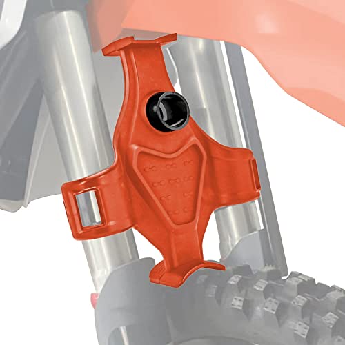 Dirt Bike Fork Saver Motorcycle Front Fork Saver Support Brace Guards Protector Plastic Seal Savers Universal for Dirt Bike Transportation,Motocross Supermoto Enduro Pit Bike Orange - color: orange