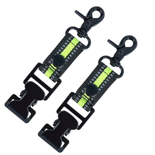 MELOTOUGH Golf Glove Clip Work Gloves Belt Clips with Alligator Clips for Work Glove Holder Construction Gloves Golf Accessories - color: Reflective Green, size: 2 PCS