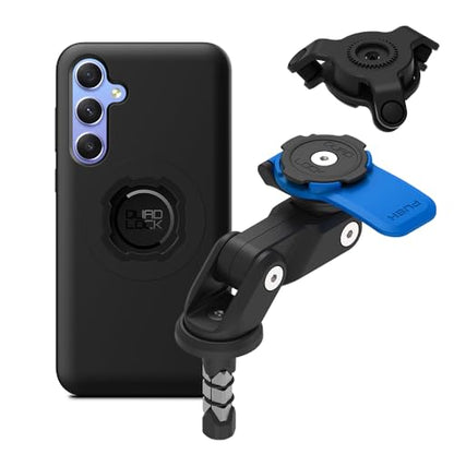 Quad Lock Fork Stem Motorcycle Phone Mount (V2) with MAG Phone Case and Vibration Dampener for Galaxy A55 - size: Galaxy A55