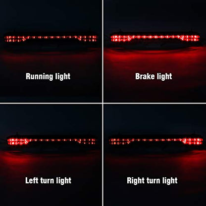 LED King Trunk Backrest Luggage Rack with Brake/Turn/Tail Light Fit For 2014-2025 Harley Touring Road King Road Glide Street Glide Electra Glide - color: W/ Smoke Lens LED Light & Chrome Luggage Rack
