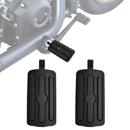 Motorcycle Foot Pegs, Passenger Foot Peg Male-Mount Aluminum Footrest Pedal Fit for Harley Street Glide Road King Road Electra Glide Sportster 883 1200 Dyna Softail （Black) - color: 2#Black