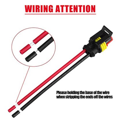 MUYI 2Pin Way 16AWG Waterproof Wire 1.5mm Series Terminal Connector-5 Kit - style: 2wire connector(5 sets)